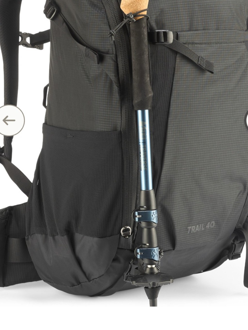 Rei Trail 40 Men's Large Hiking Black Backpack, Exc Condition — image 8 of 8